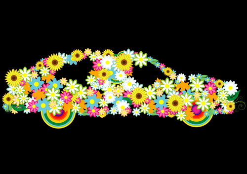utiful floral car design graphics 04 Beautiful floral car design graphics 04