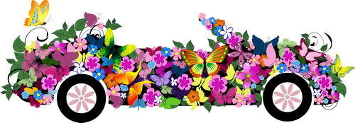 utiful floral car design graphics 08 Beautiful floral car design graphics 08