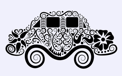 utiful floral car design graphics 09 Beautiful floral car design graphics 09