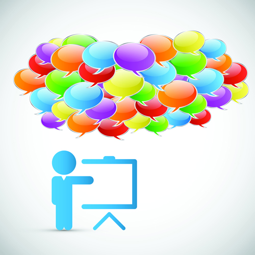 Business template social network vector design vector 07