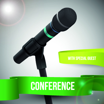 Creative conference poster vector 04