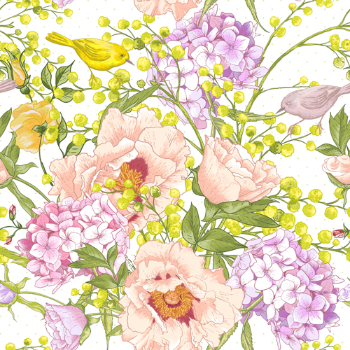 spring flower drawing background 