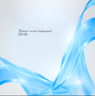Dynamic transparent blue ribbon vector background 01