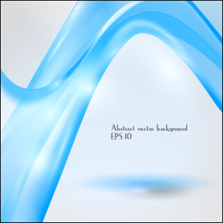Dynamic transparent blue ribbon vector background 03