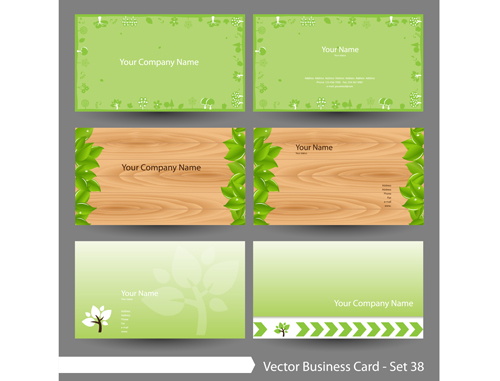 natural green business cards business 