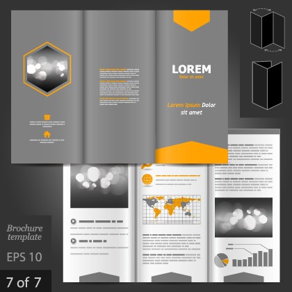 vector material material fold business brochure 
