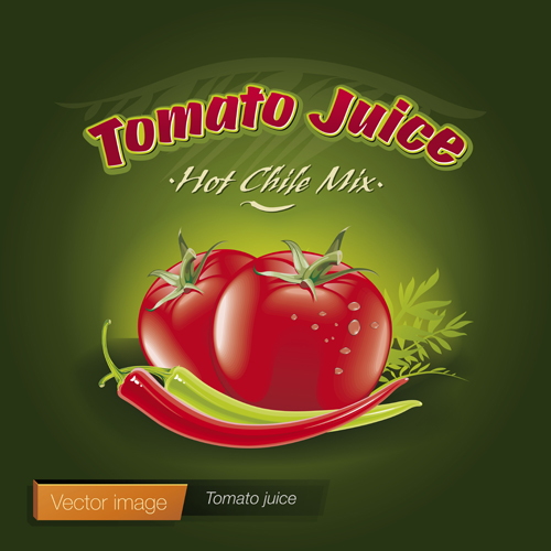 vector material tomato Retro style poster 