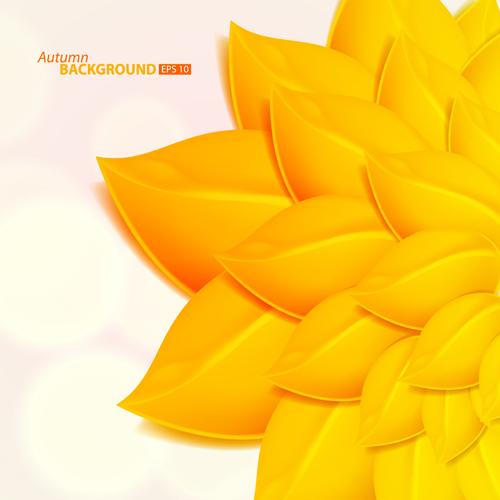 Golden leaves autumn background vector Golden leaves autumn background vector