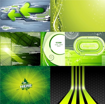 technology green background 