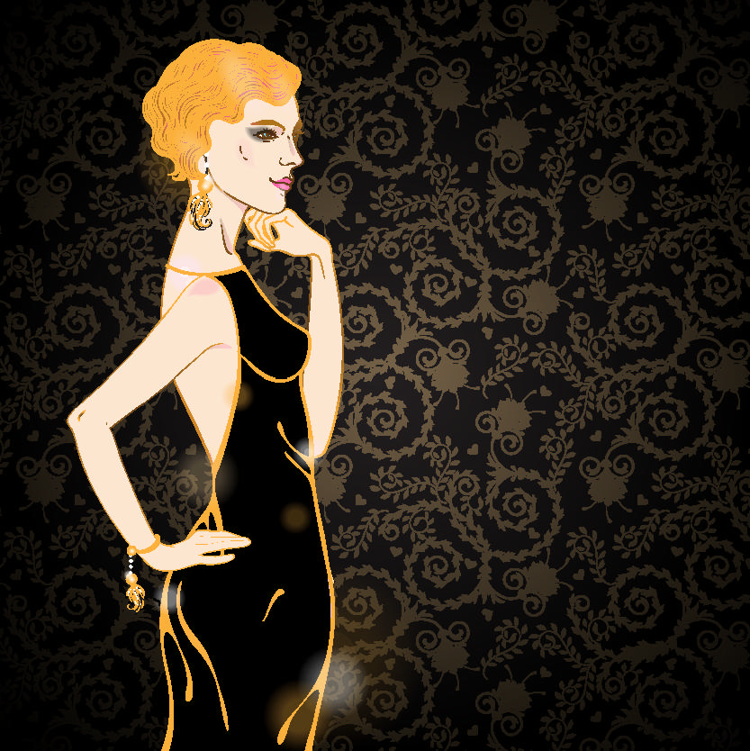 Hand drawn fashion model material vector 02 Hand drawn fashion model material vector 02