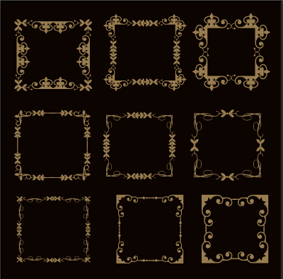 Luxury classical frames 05 vector material