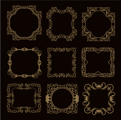 Luxury classical frames 07 vector material