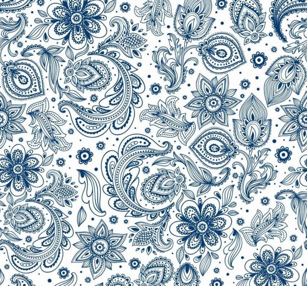 Plants floral pattern seamless vector