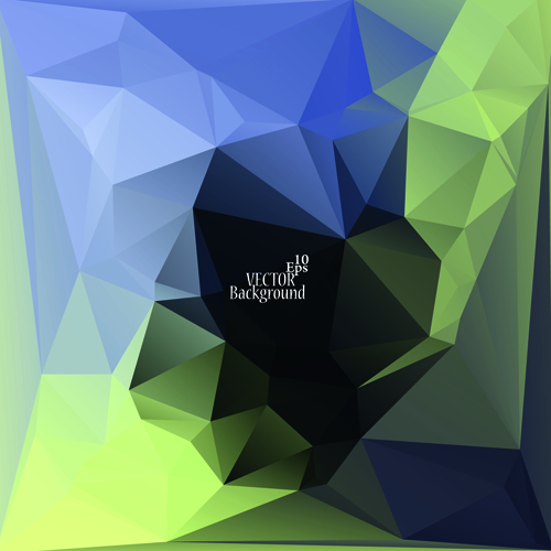 Polygonal geometric dark background vector 05