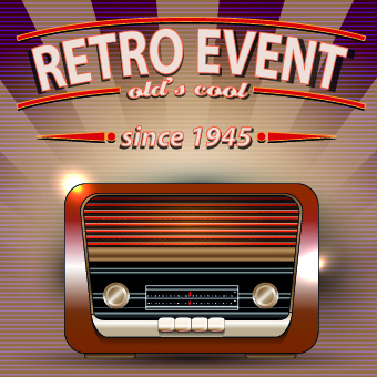 Retro font posters poster party design 