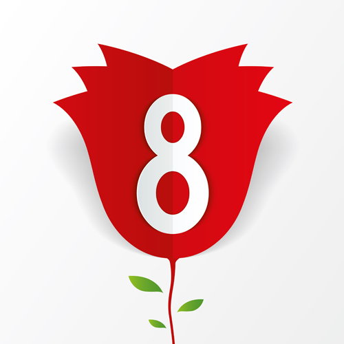 Red Style 8 March design elements 02