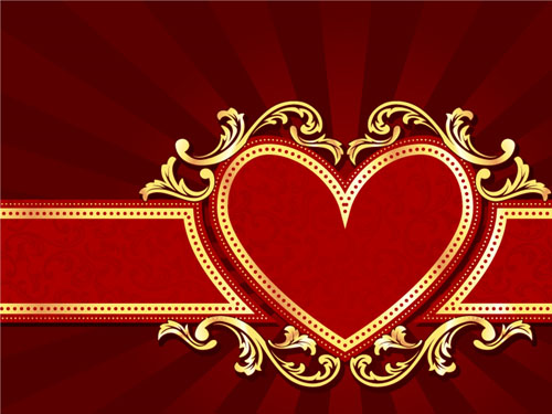 Red style holiday background vector material 01