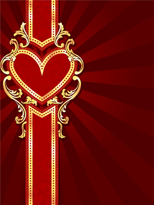 Red style holiday background vector material 02