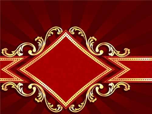vector material Red style holiday background vector background 