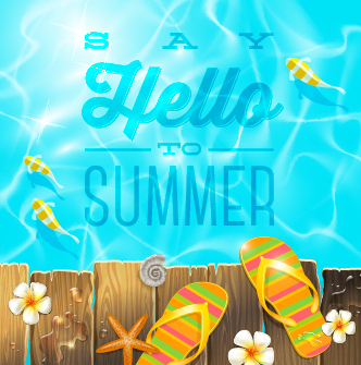 ing summer time vector background 05 Refreshing summer time vector background 05