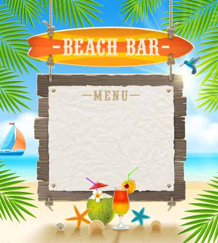 ing summer time vector background 06 Refreshing summer time vector background 06