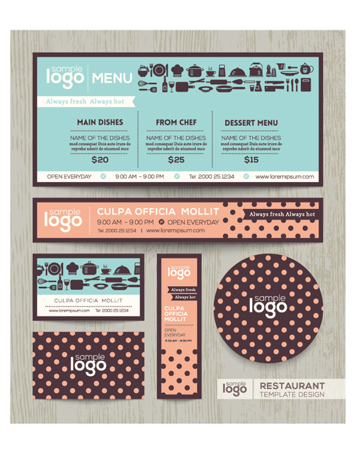 Restaurant menu template vintage vector 02