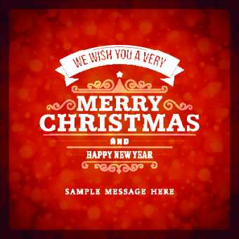 Shiny red xmas vector background