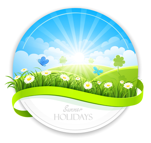 Sunlight with Nature Banners vector 03