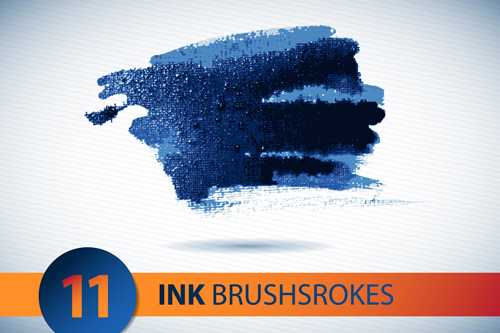 Vector blue watercolor stains background 12