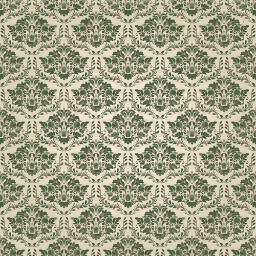 Vector floral retro seamless pattern set 05