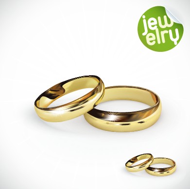 wedding ring wedding golden glow elements element 