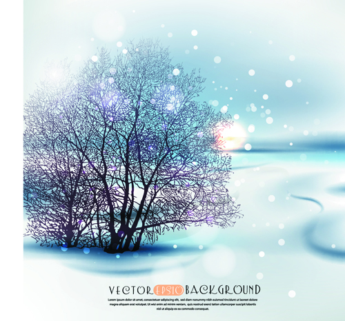 winter vector background landscape background 
