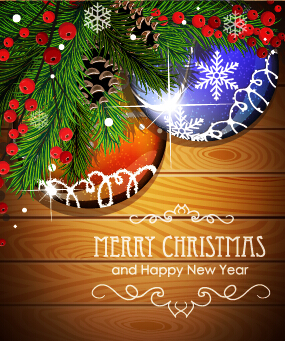 wooden ornament christmas background 
