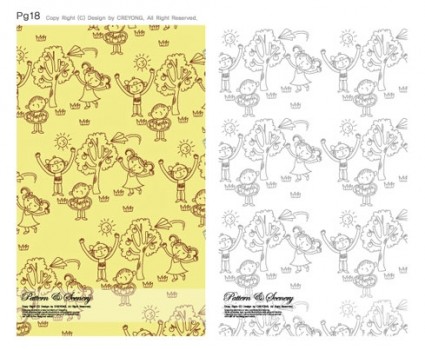 Cute background series vector 02 Cute background series vector 02