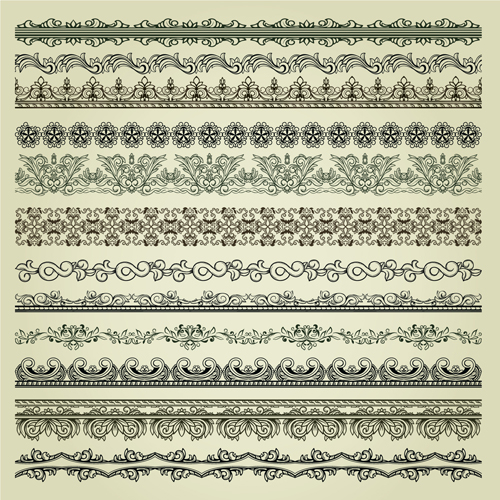 vintage pattern vector borders 