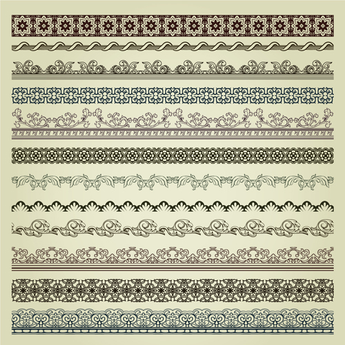 vintage pattern vector borders 