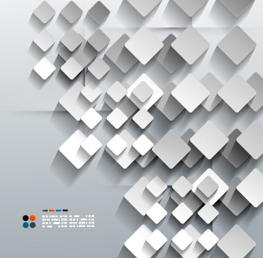 White Geometric shapes vector background 04
