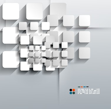 White Geometric shapes vector background 05