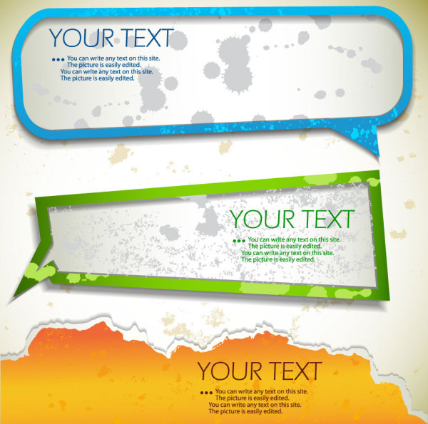 Grunge of Speech frames labels vector 05
