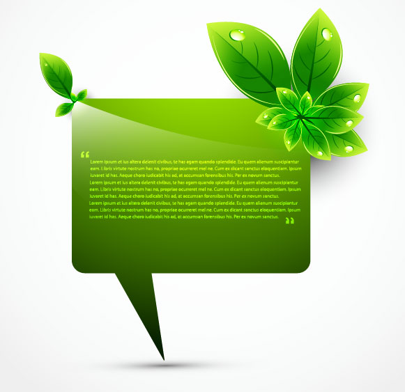 Eco elements vector set 02