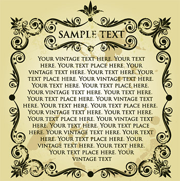Border ornate nostalgia vector