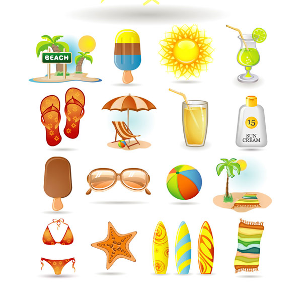Summer icon vector vector
