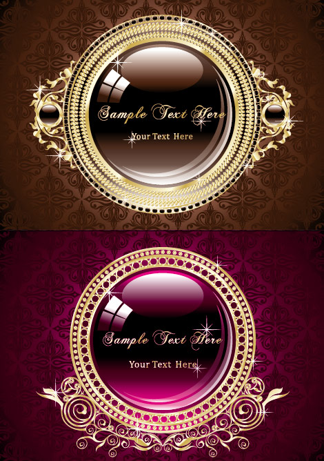 Circular frame Floral vector