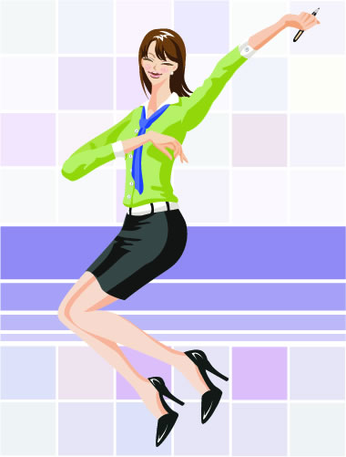 Stylish office people set 28 vector