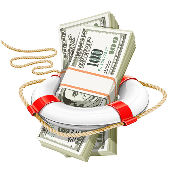 rescue money lifebuoy infographicsrope help dollars dollar coins 