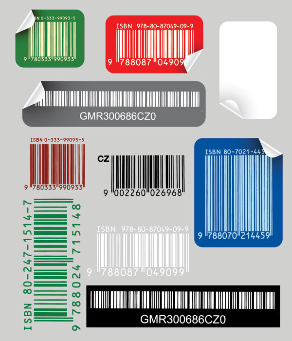 Bar code stickers art vector