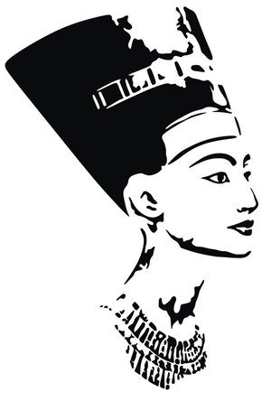 Elements of ancient female head Vector