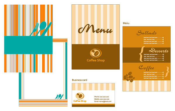 Menu card template Vector graphic