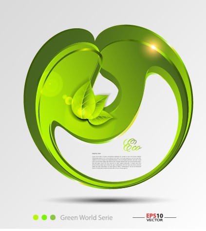Abstract ecology creative background vector graphics 02