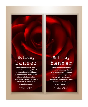 rose holiday beautiful banner 